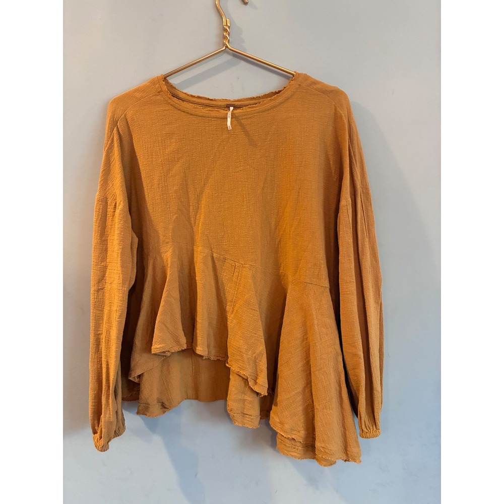 Free People Asymmetrical Long Sleeve Top XS